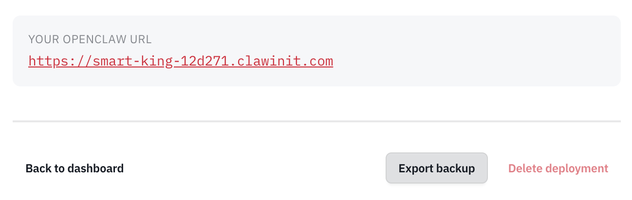 Export Backup Button