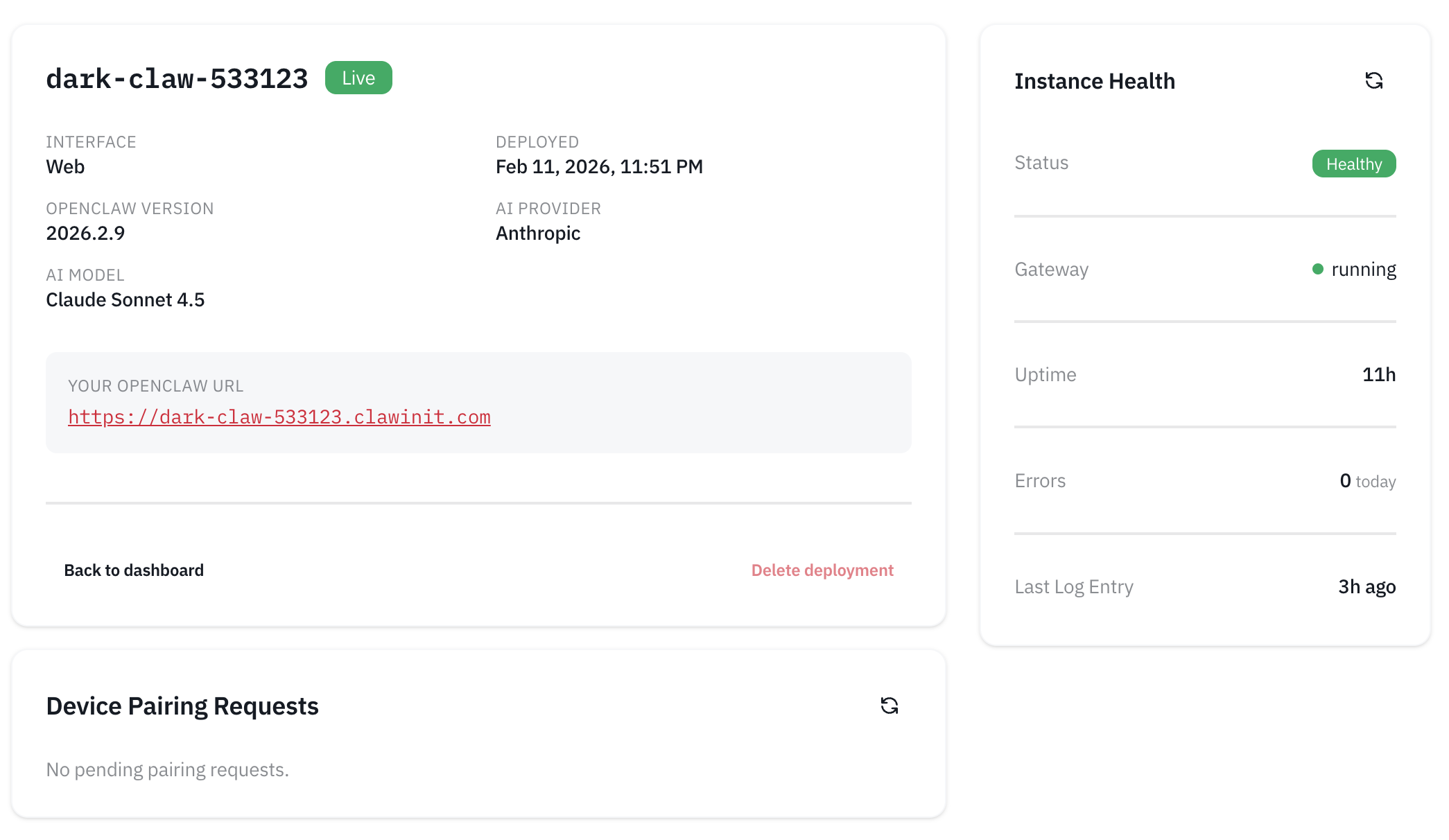 Instance Health Image