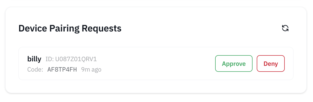 Pairing Request Image