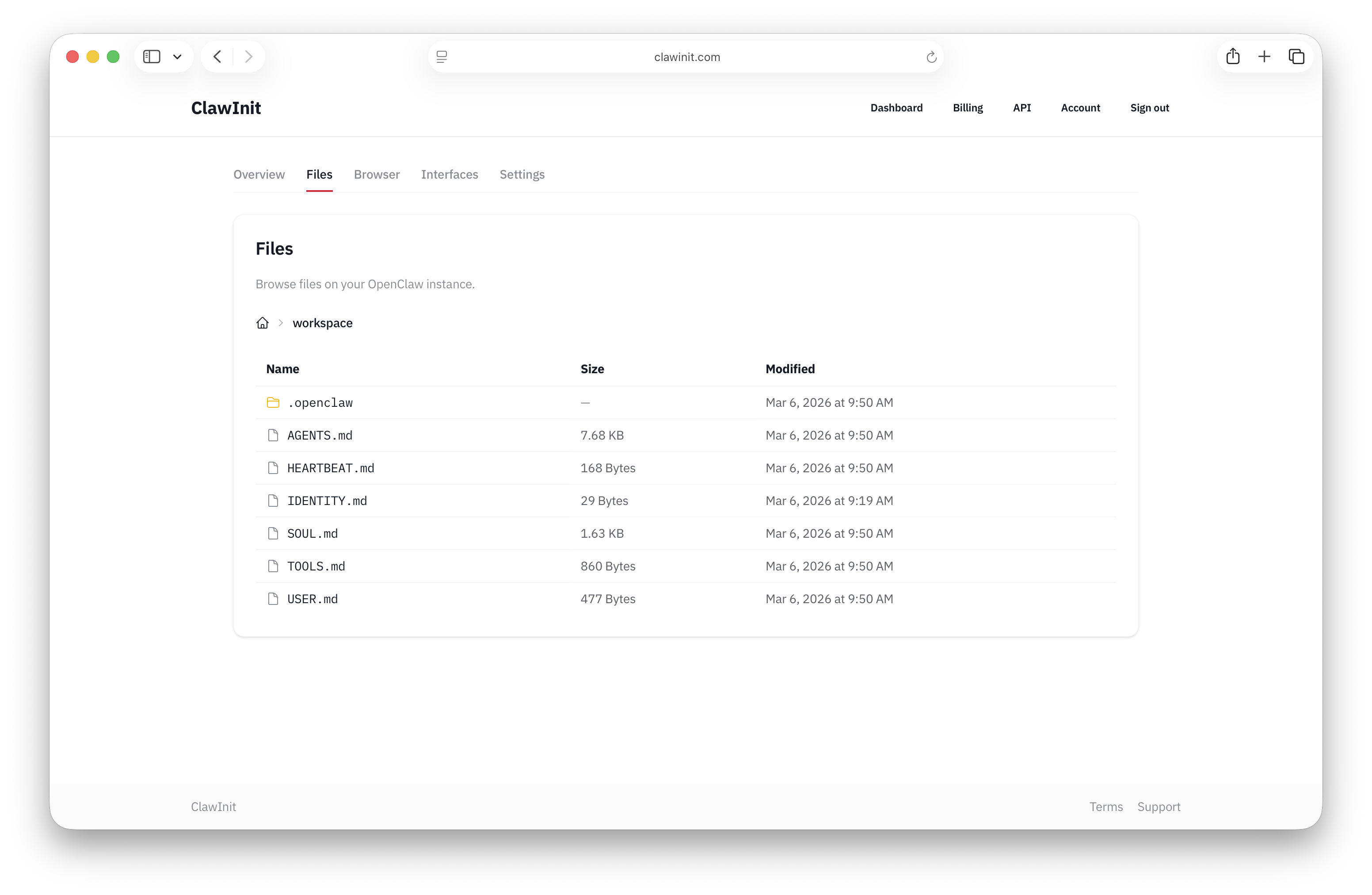 Browse and download files